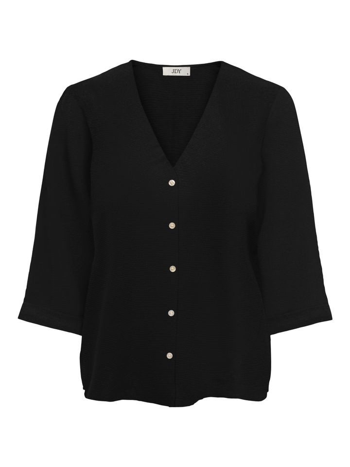 pieces Kurzarmbluse - Hemdbluse mit 3/4-Arm in sommerlichem Muster von pieces