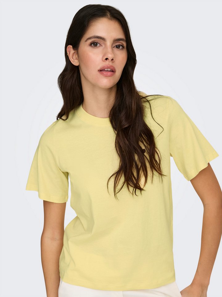 JDY Kurzarmshirt JDYPISA S/S PRINT TOP JRS NOOS mit Herz Stickerei von JDY