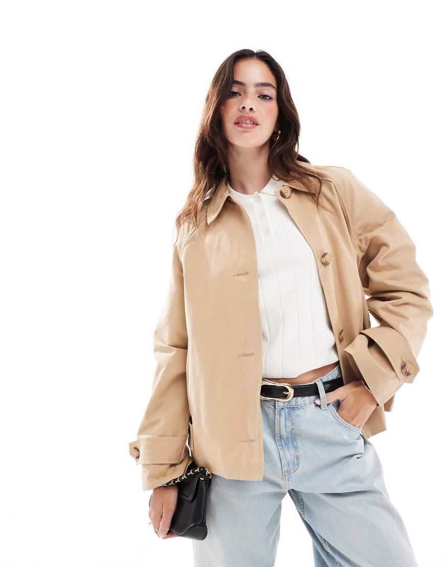 JDY - Kurzer Trenchcoat in Beige-Neutral von JDY