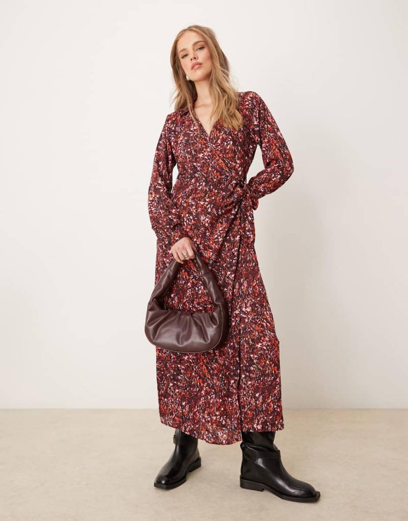 JDY - Maxi-Wickelkleid mit buntem, abstraktem Muster von JDY