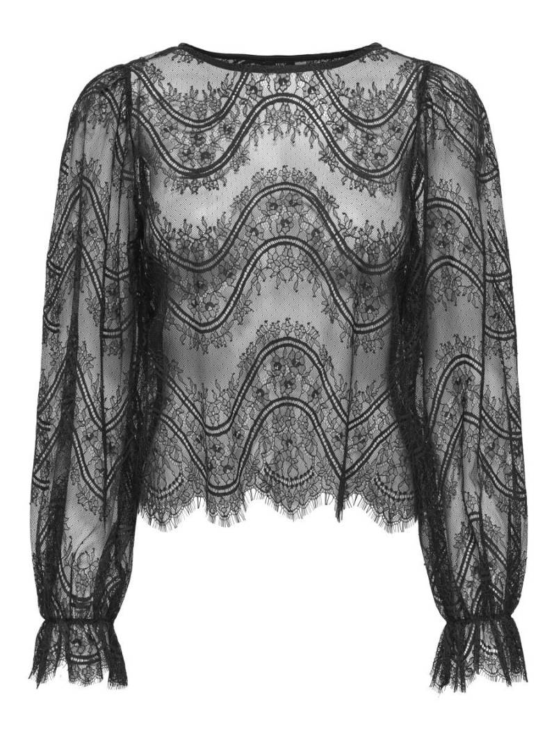 JDY - Oberteil in Dentelle - Jdyalice schwarz - Gr. - XS von JDY