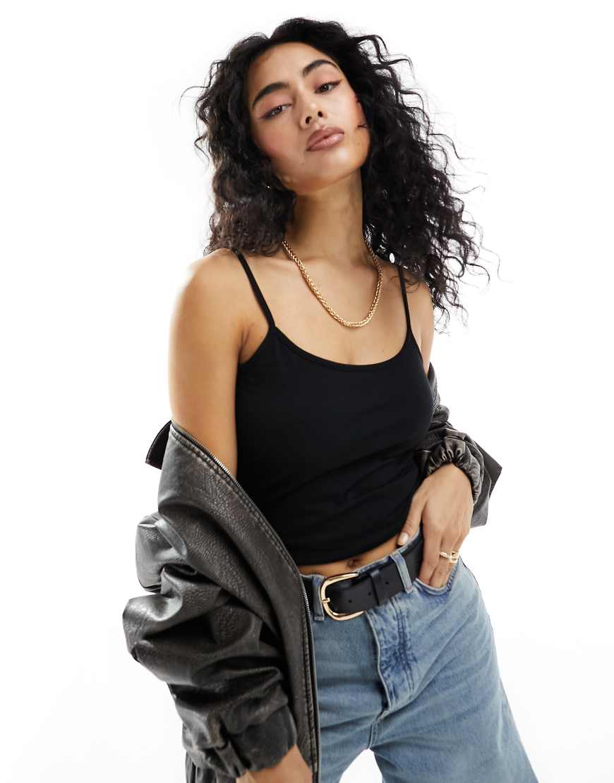 JDY - Riemchen-Tanktop in Schwarz von JDY