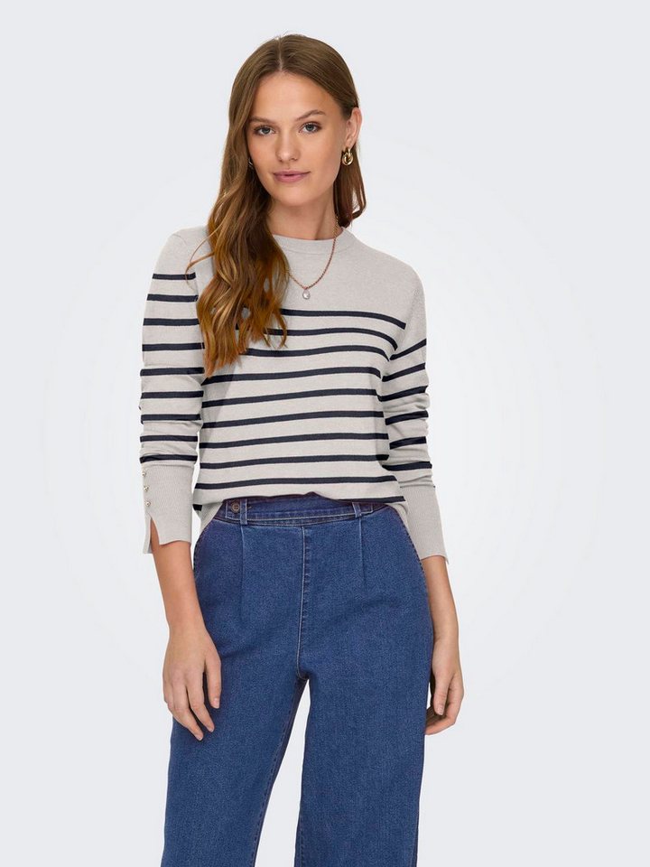 JDY Rundhalspullover JDYMALOU L/S ON BUTTON PULLOVER KNT NOOS von JDY