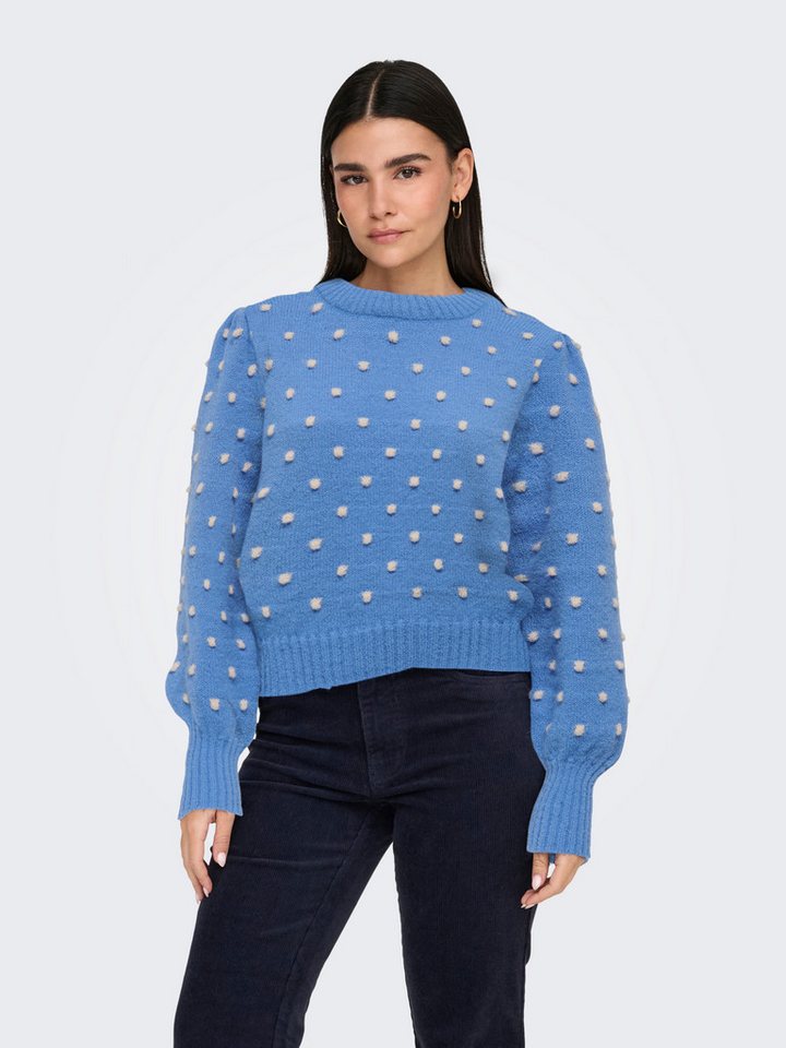 JDY Rundhalspullover JDYSIGRID LIFE L/S ON PUFF PULL KNT NOOS in gepunkteter Optik von JDY