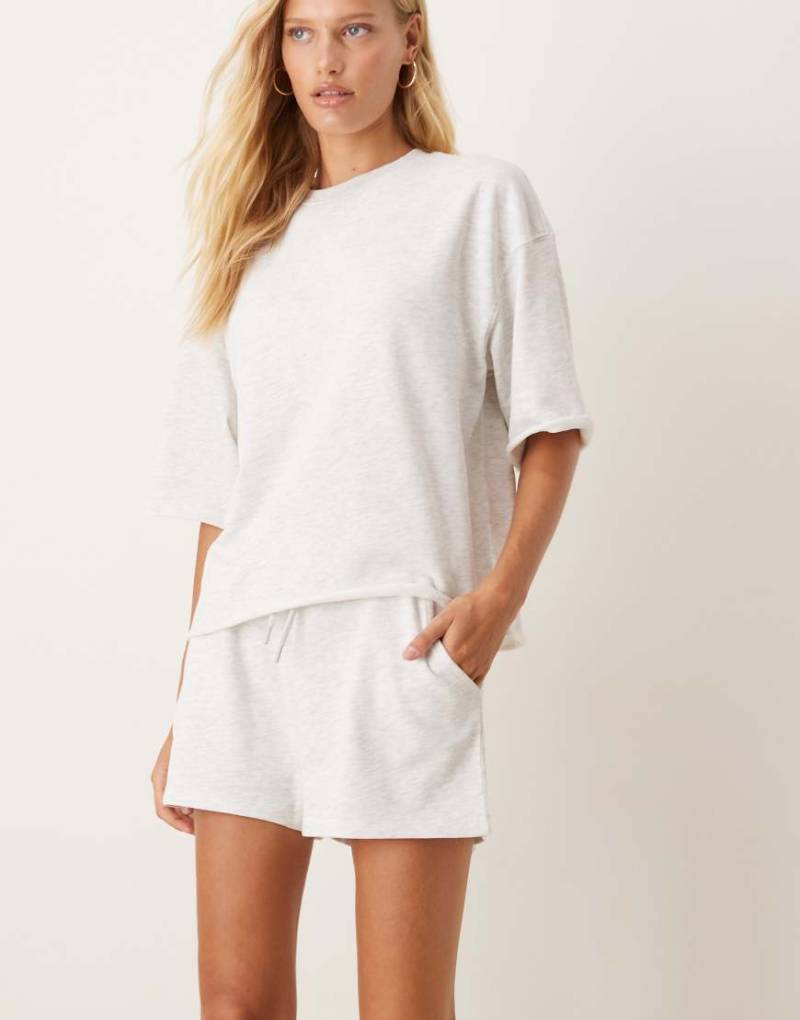 JDY - Schwere Jersey-Shorts in Hellgrau, Kombiteil-Neutral von JDY