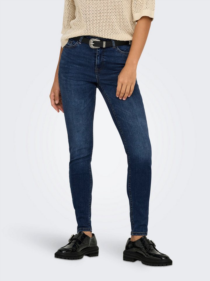 JDY Skinny-fit-Jeans JDYFINA MW SKINNY ANK JNS DB NOOS DNM von JDY