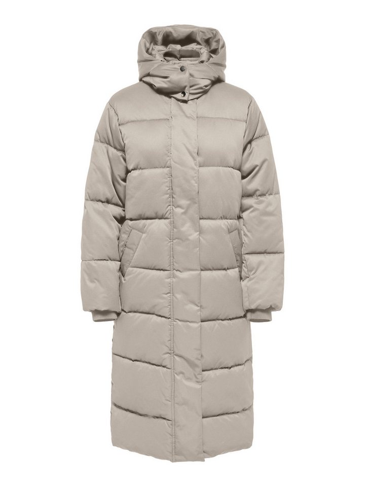 JDY Steppmantel JDYMAJA LONG PADDED JACKET OTW YFM NOOS mit Kapuze, verdeckter Reißverschluss von JDY