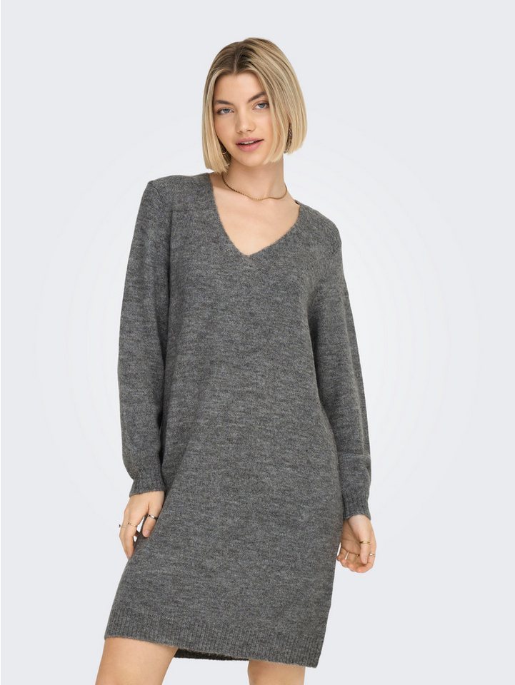 JDY Strickkleid JDYELANORA L/S V-NECK DRESS KNT NOOS von JDY