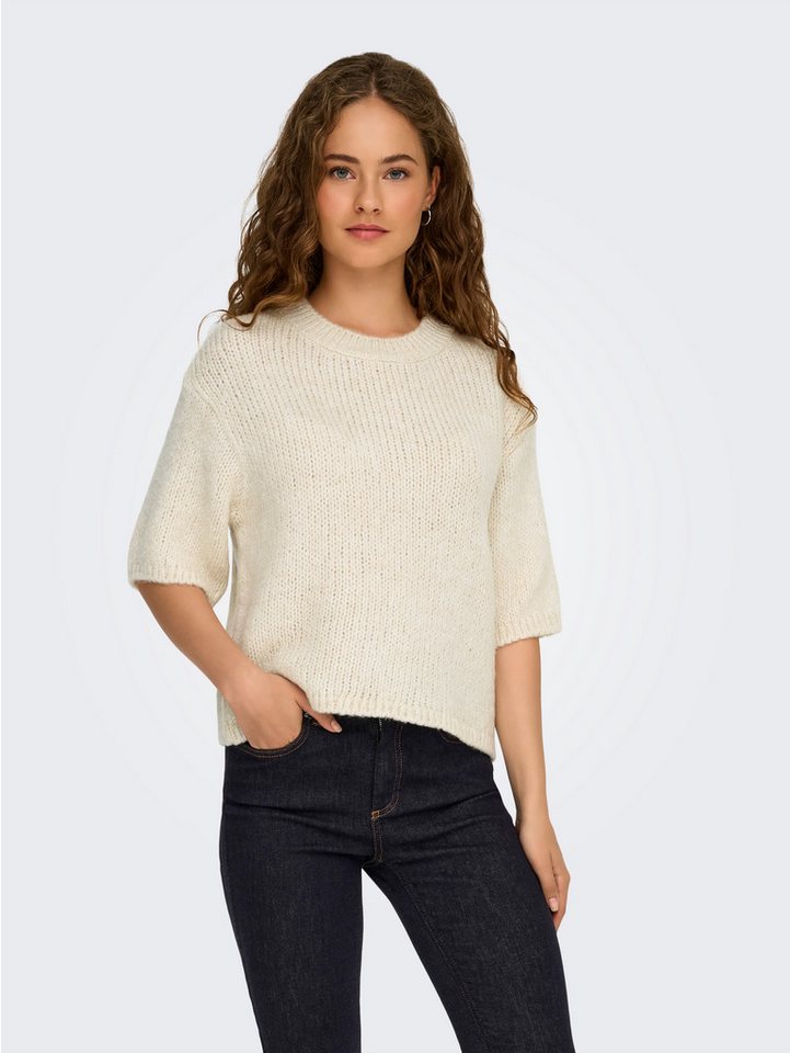 JDY Strickpullover JDYLINEA S/S PULLOVER O-NECK KNT NOOS Kunstfaser, Knit Fit von JDY