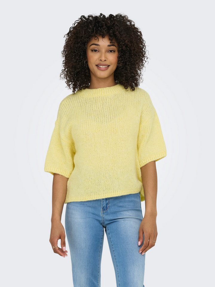 JDY Strickpullover JDYLINEA S/S PULLOVER O-NECK KNT NOOS Kunstfaser, Knit Fit von JDY
