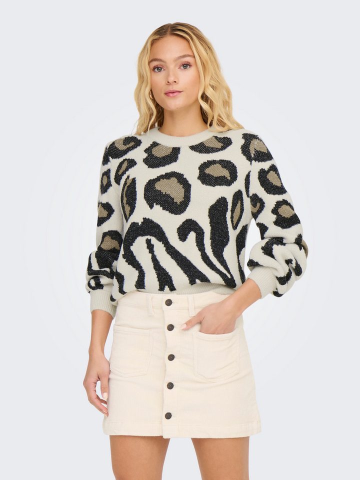 JDY Strickpullover JDYLORRAINE ANIMAL L/S PULLOVER KNT NOOS von JDY