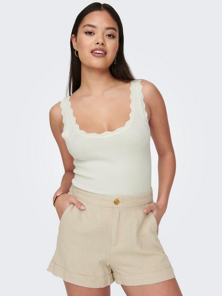 JDY Stricktop JDYNANNA S/L SCALLOP EDGE TOP KNT NOOS von JDY