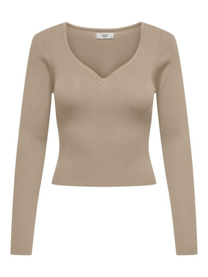 ONLY & SONS Langarmshirt - geripptes Langarmtop V-Ausschnitt - sexy Stricktop einfarbig von ONLY & SONS