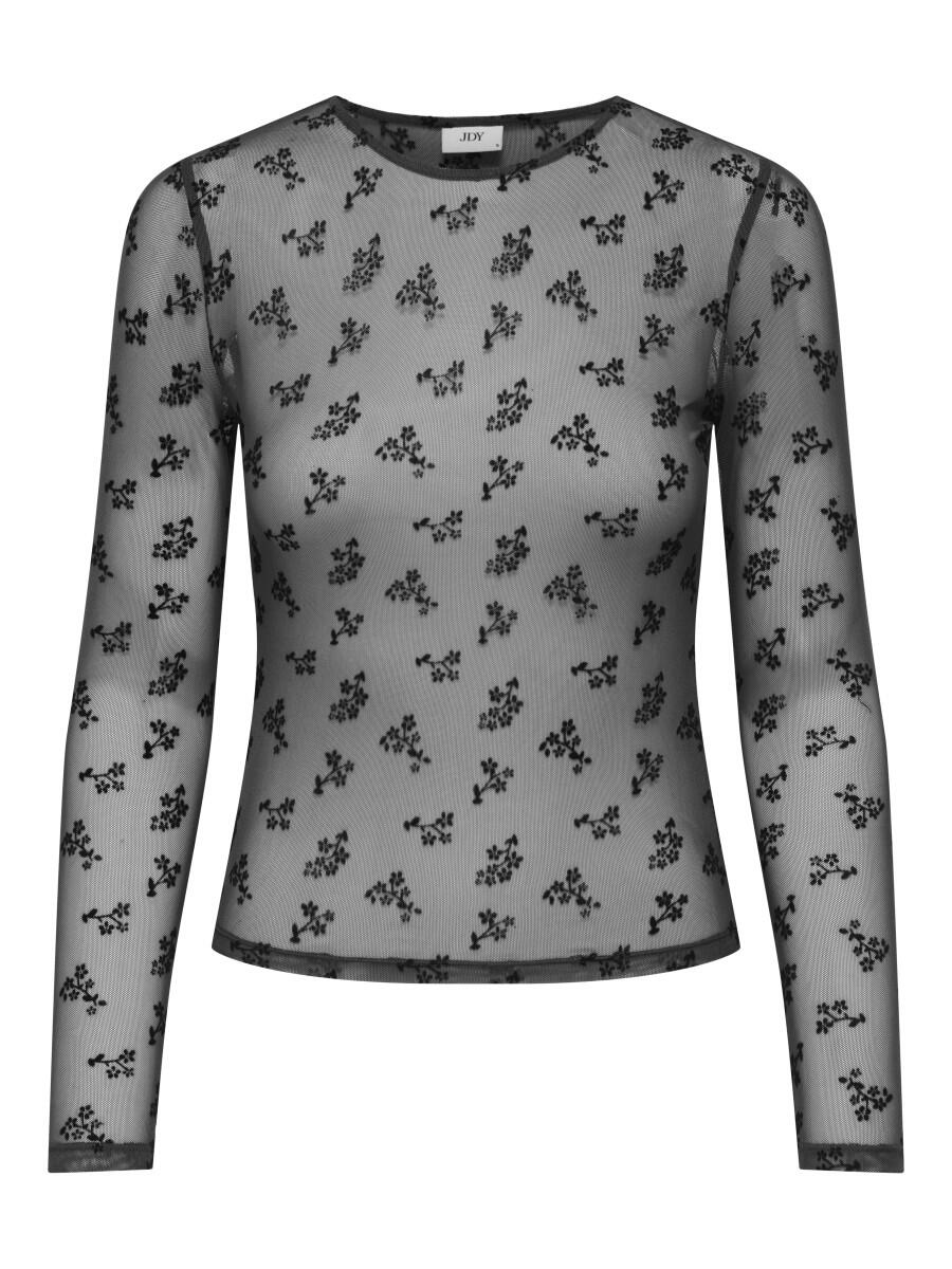 JDY - Top aus Mesh - Ruby schwarz - Gr. - XS von JDY