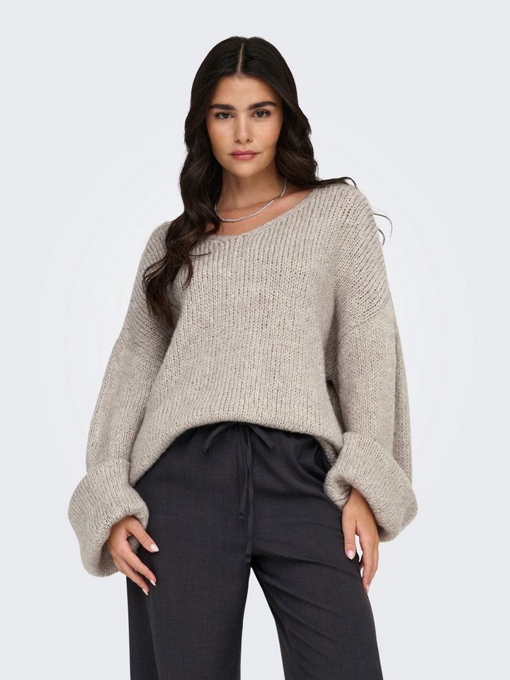 JDY V-Ausschnitt-Pullover JDYDINEA L/S REVERSIBLE PULLOV. KNT NOOS der V-Ausschnitt kann vorn und hinten getragen werden von JDY