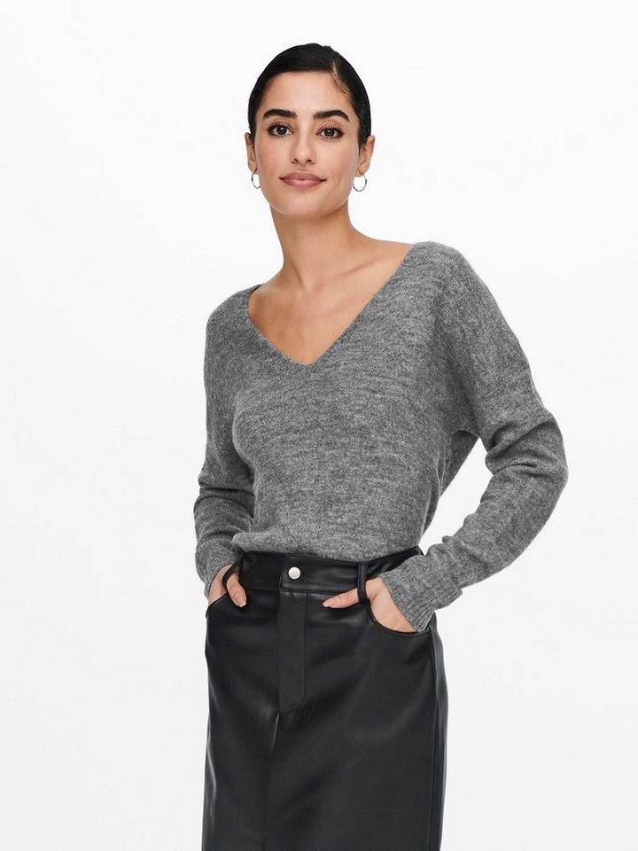 JDY V-Ausschnitt-Pullover JDYELANORA L/S V-NECK PULLO. KNT NOOS mit leicht überschnittenen Schultern von JDY