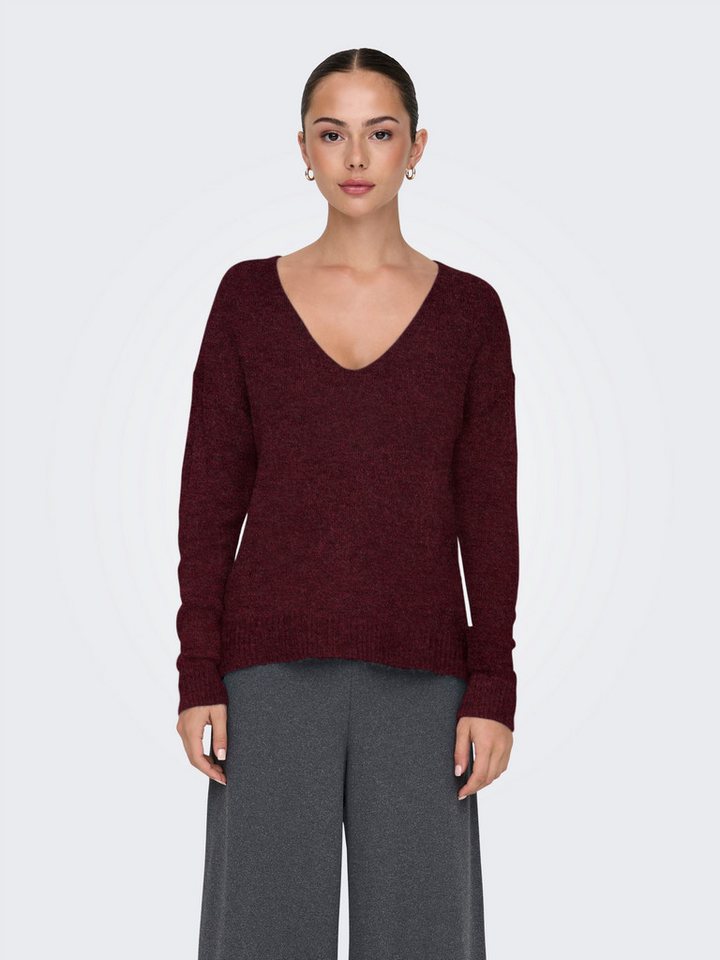 JDY V-Ausschnitt-Pullover JDYELANORA L/S V-NECK PULLO. KNT NOOS mit leicht überschnittenen Schultern von JDY