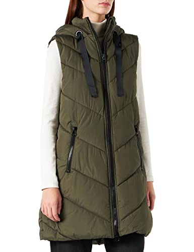 JDY Women's JDYSKYLAR Padded Hood Waistcoat OTW NOOS Weste, Forest Night/Detail:Black, L von JdY