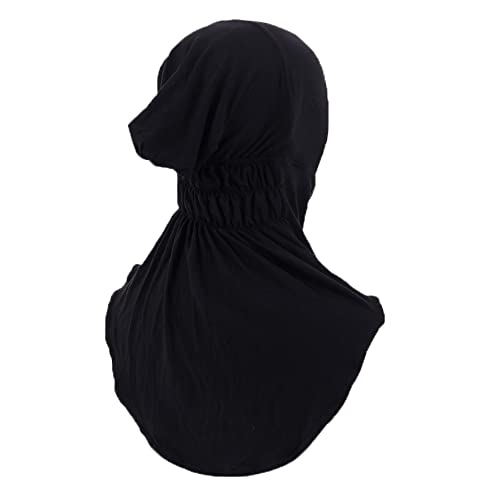 JDYaoYing Frauen Muslimische Innenkappe Hijab Caps Islamische Hals Abdeckung Unter Schal Kopfbedeckung Kappe Einfarbig, Bl;ack, 6 von JDYaoYing
