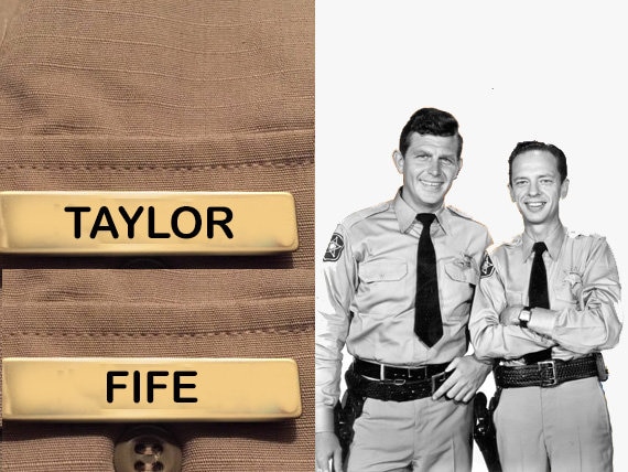 Andy Griffith Show Taylor Oder Fife Name Abzeichen Messing Metall Halloween Cosplay Kostüm Prop Mayberry von JDavidsonCraftworks