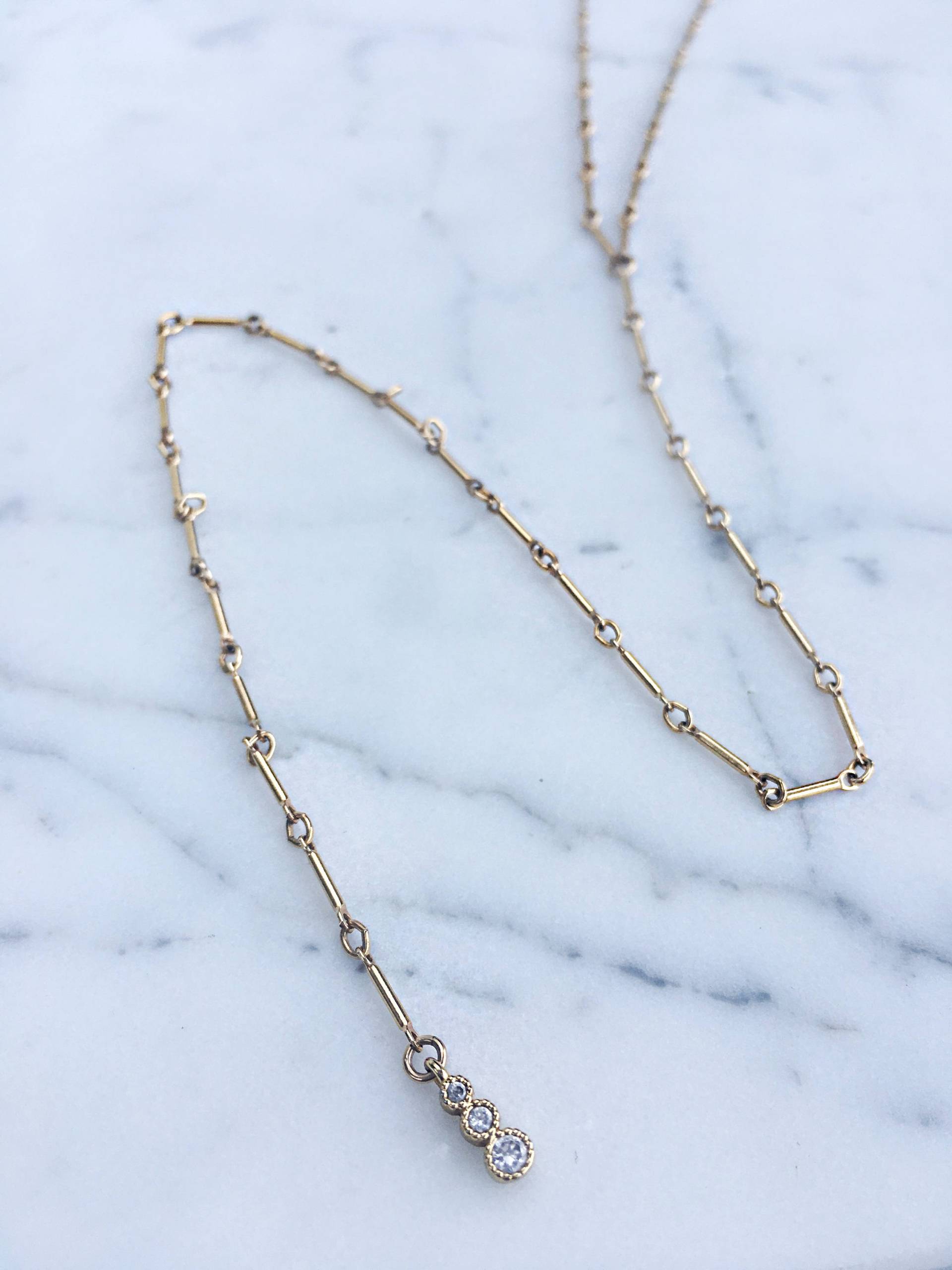 Gold Lasso Halskette Mit Anhänger von JDawnCollection