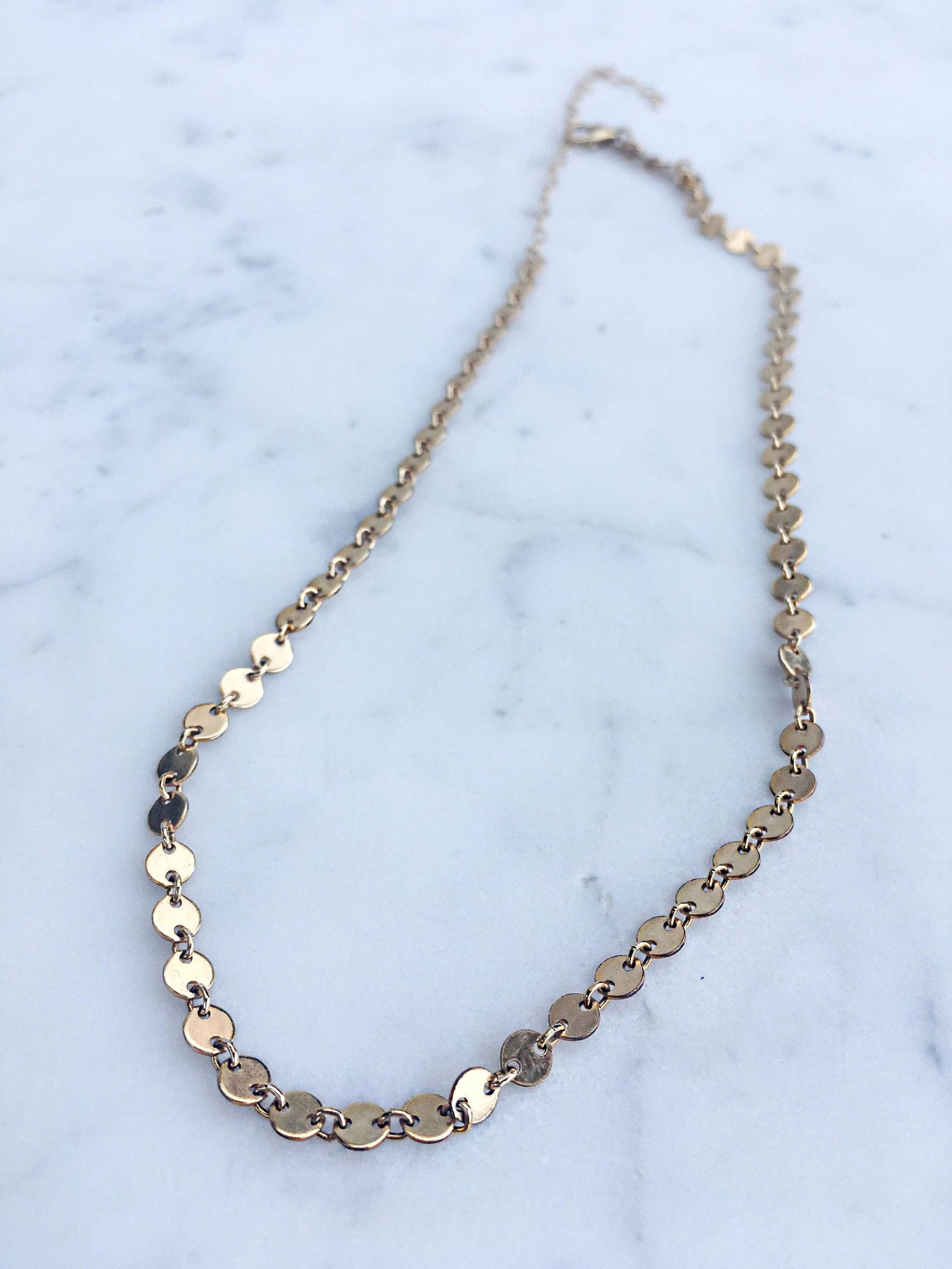 Goldener Kreis Halskette von JDawnCollection