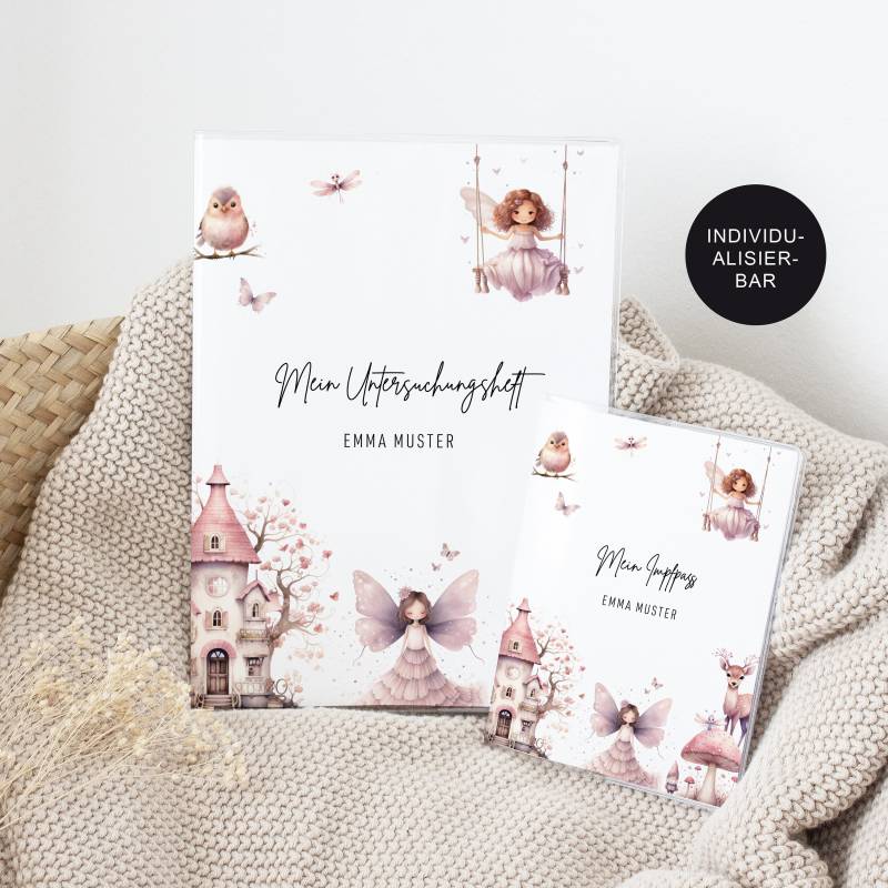 U-Heft Hülle/Impfpass Personalisiert "Fairy" - Geschenk Geburt Baby Mädchen Und Neugeborenes Geschenkidee Schutzhülle Untersuchungsheft von JDesignerie