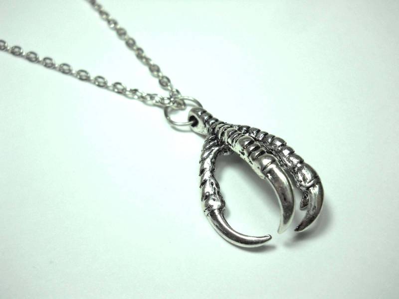 Adlerkralle-Anhänger, Antiker Silberner Ton, Tier-Halskette, Natur-Anhänger, Herren-Halskette, Damen-Halskette von JDsFashionJewelry