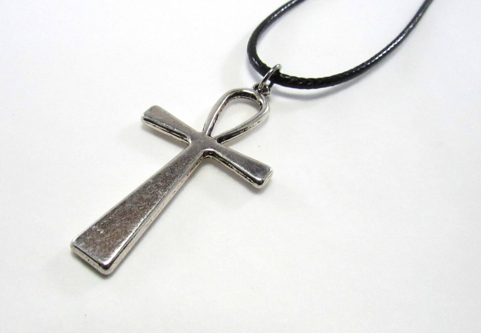 Ankh Anhänger, Antik Silber Ton, Herren Halskette, Damen Halskette Mit Schnur, Spirituelle Anhänger Ankh Anhänger, Antik Silber Ton, Herren Halskette, Damen Halskette Mit Schnur, Spirituelle Anhänger von JDsFashionJewelry