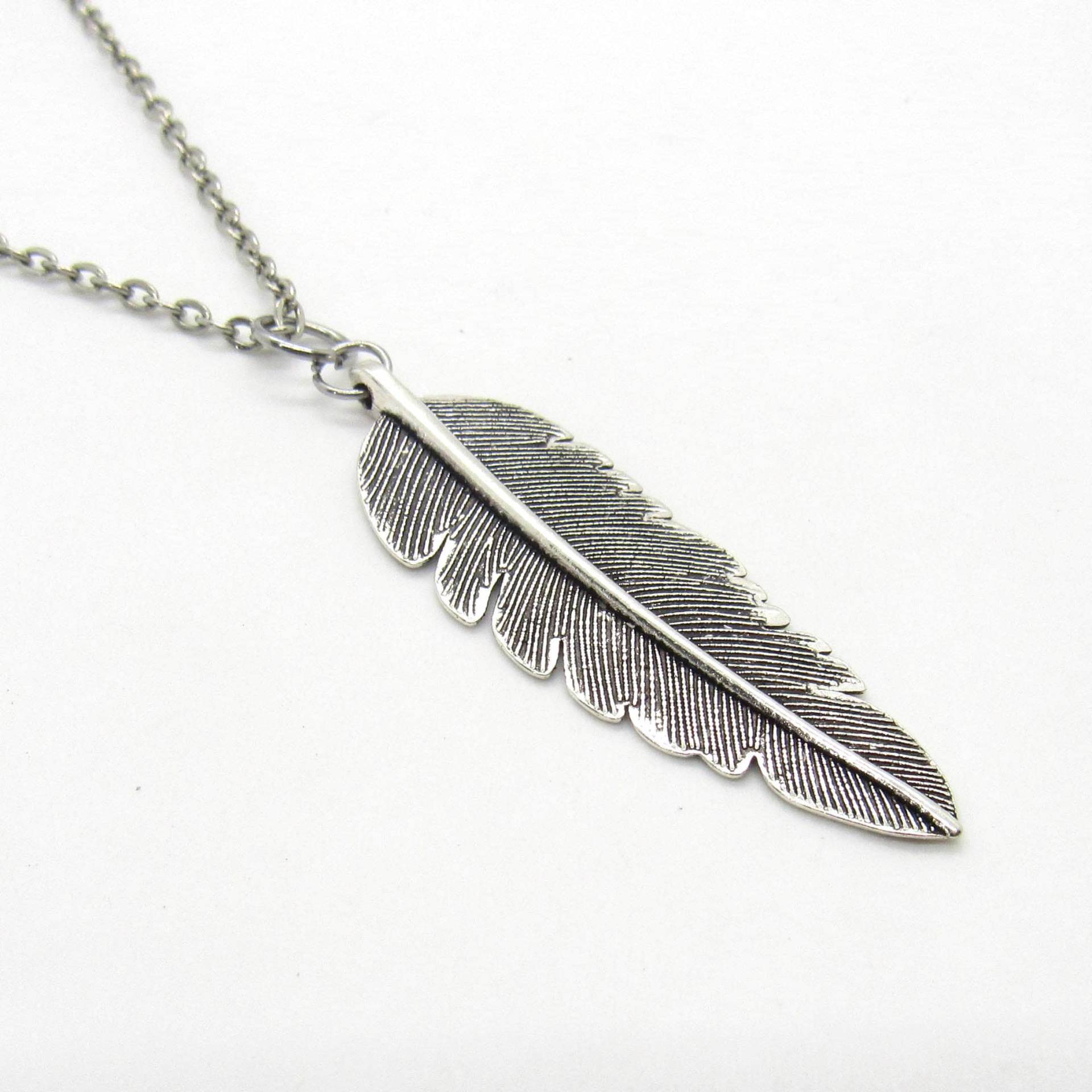 Antike Silber Feder Anhänger Halskette, Vogel Anhänger, Natur Schmuck, Halskette Für Frauen, Damen Herren Antike Silber Feder Anhänger Halskette, Vogel Anhänger, Natur Schmuck, Halskette Für Frauen, Damen Herren von JDsFashionJewelry