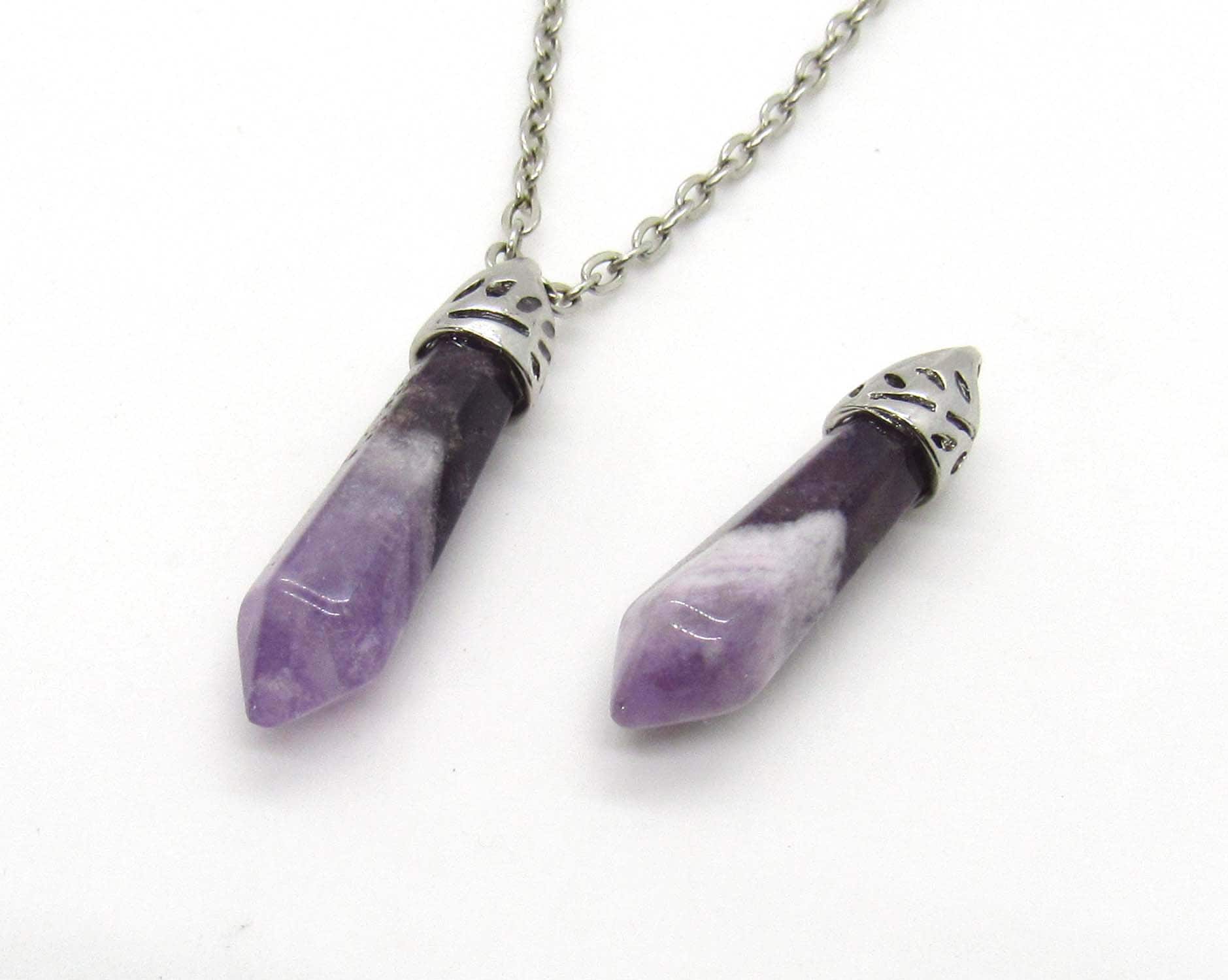 Bunte Amethyst Kristall Anhänger, Quarz Halskette, Herren Heilende Kristall, Edelstein Damen Halskette Bunte Amethyst Kristall Anhänger, Quarz Halskette, Herren Heilende Kristall, Edelstein Damen Halskette von JDsFashionJewelry