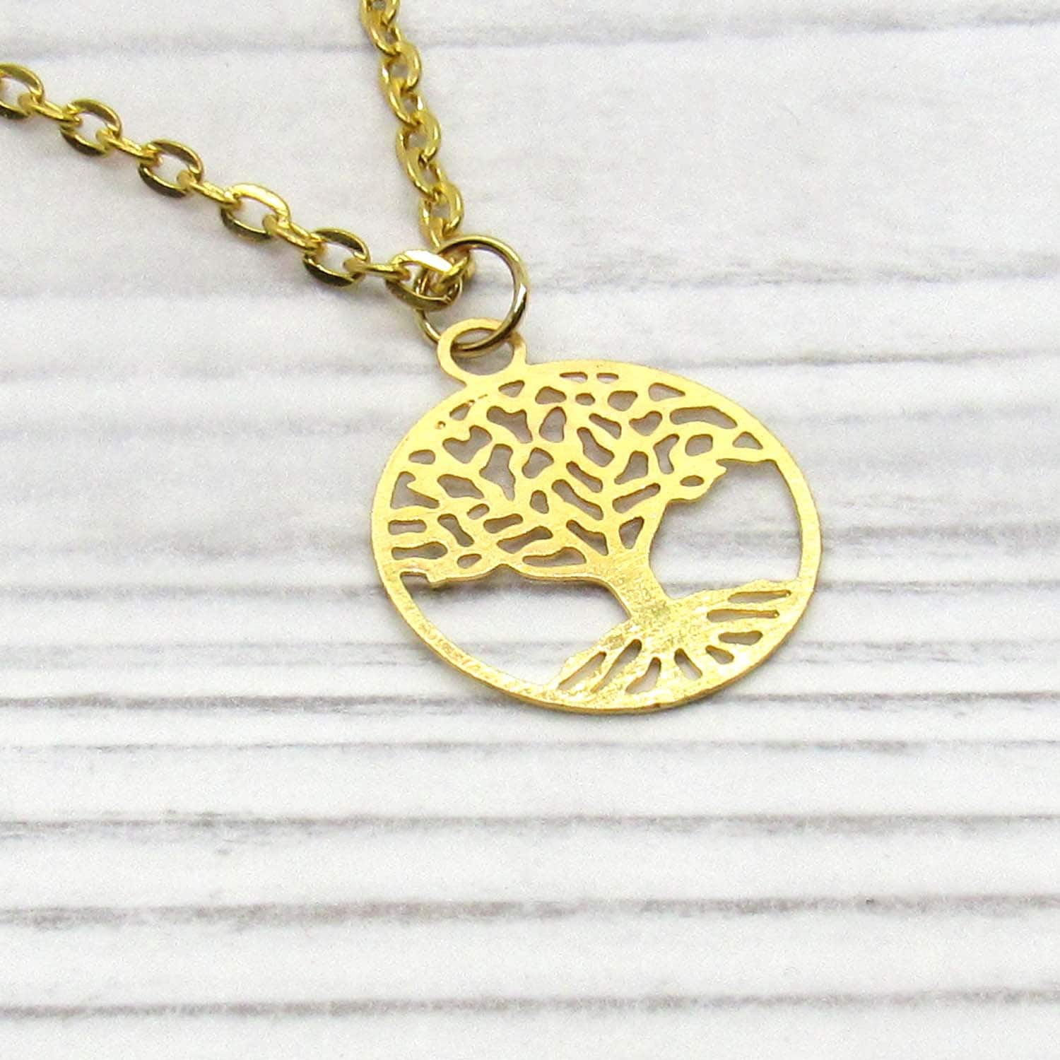Gold Getönten Baum Des Lebens Anhänger, Natur Schmuck, Herren Halskette, Chakra Stammbaum Damen Halskette Gold Getönten Baum Des Lebens Anhänger, Natur Schmuck, Herren Halskette, Chakra Stammbaum Damen Halskette von JDsFashionJewelry