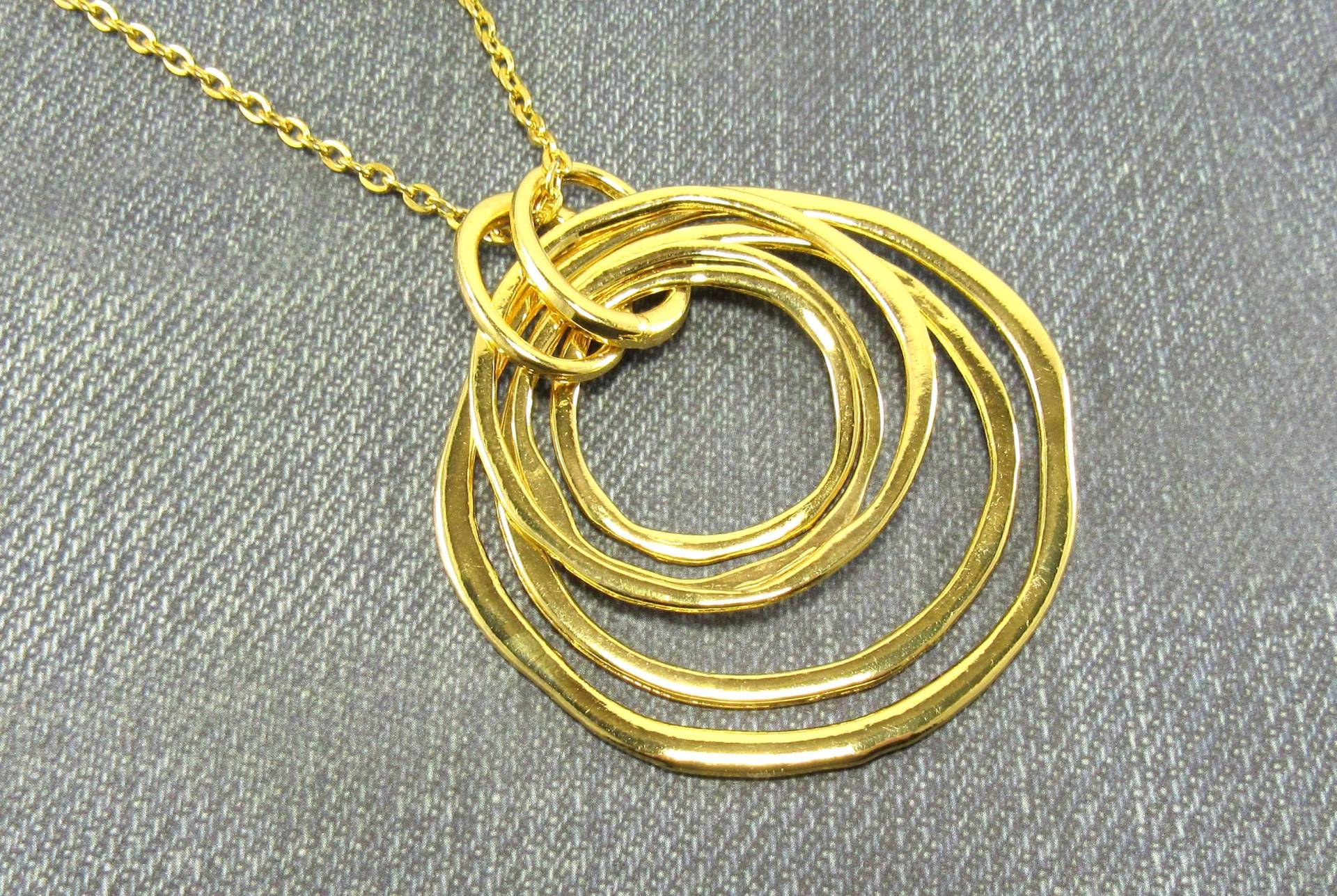 Gold Ringe Modeschmuck Anhänger, Damen Halskette, Schmuck von JDsFashionJewelry