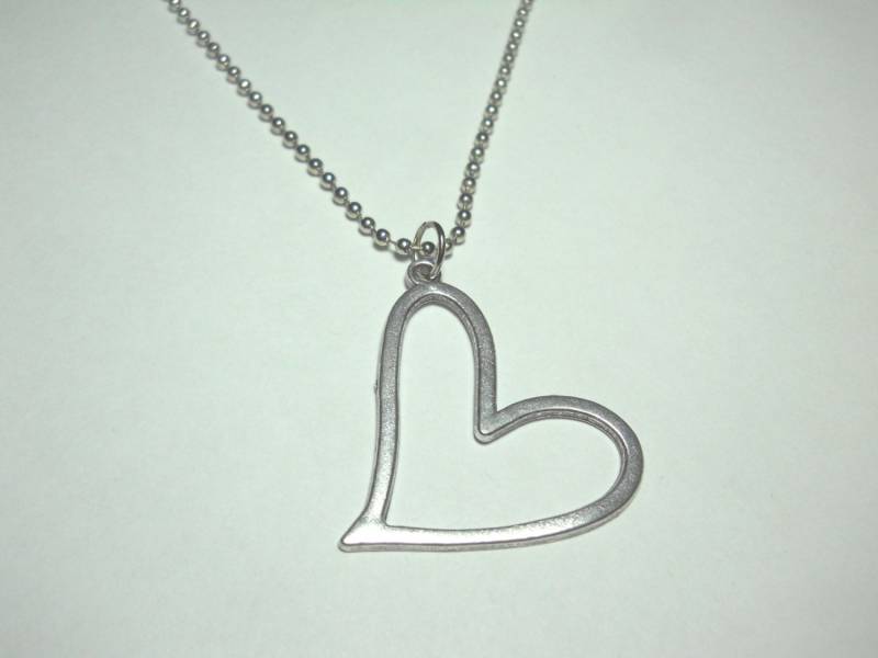 Groß Herz Anhänger, Offene Anhänger Halskette, Frau Liebe Charme Valentine Schmuck von JDsFashionJewelry