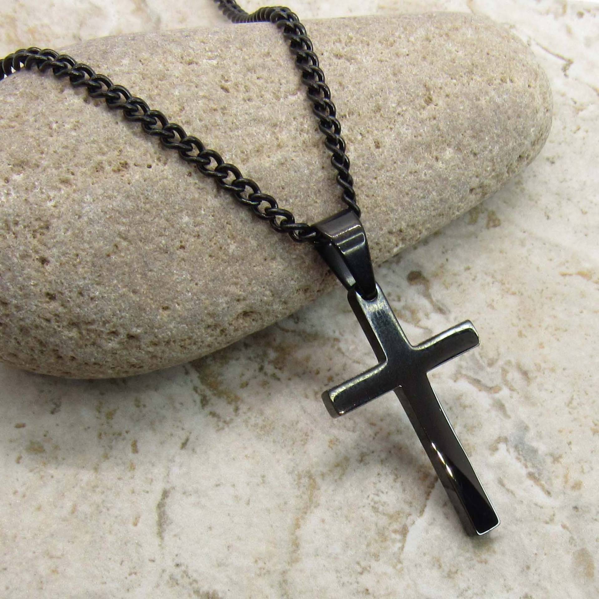 Gunmetal Edelstahl Kreuz Anhänger, Hypo Allergen Schmuck, Spiritueller Halskette Für Männer, Schmuck Frauen Gunmetal Edelstahl Kreuz Anhänger, Hypo Allergen Schmuck, Spiritueller Halskette Für Männer, Schmuck Frauen von JDsFashionJewelry