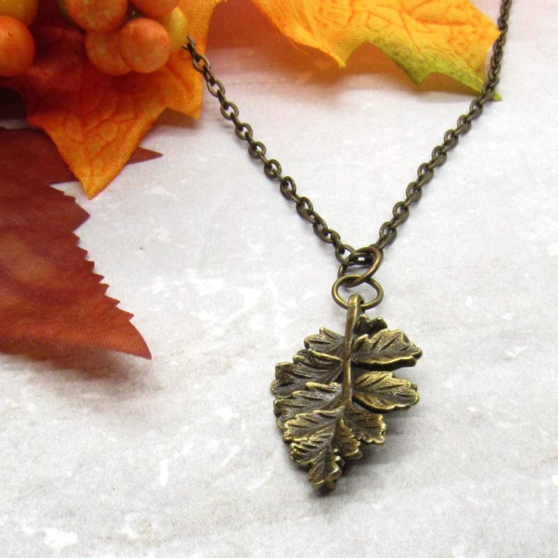 Herbst Blatt Anhänger, Halskette, Herren Damen Natur Saisonale Schmuck von JDsFashionJewelry