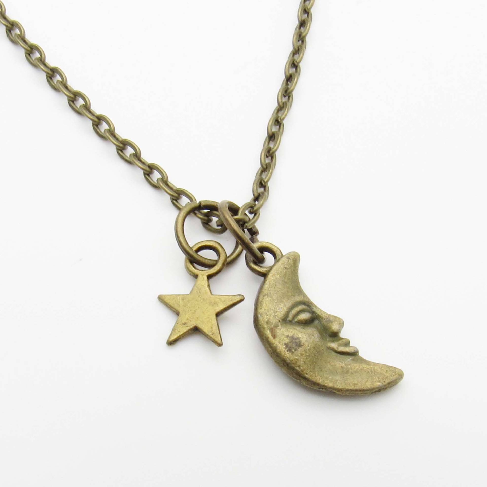 Mond Gesicht Stern Charms Anhänger Halskette, Celestial Anhänger, Herren Damen Charm, Und Halskette Mond Gesicht Stern Charms Anhänger Halskette, Celestial Anhänger, Herren Damen Charm, Und Halskette von JDsFashionJewelry