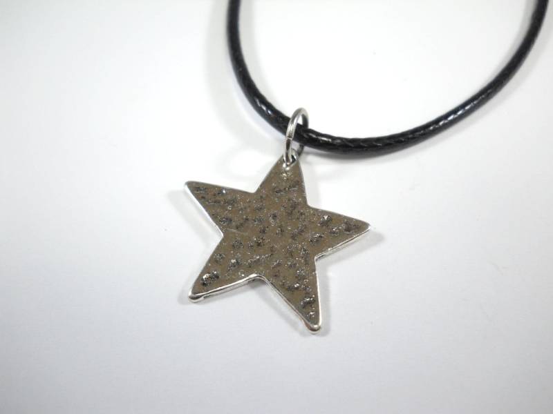 Strukturierte Stern Charm Halskette, Anhänger Celestial Trendy Schmuck, Geschenk Für Männer, Männer Frauen Halskette von JDsFashionJewelry