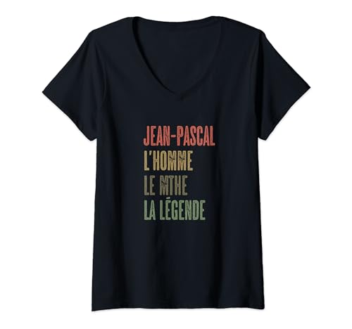 Damen JEAN-PASCAL - Der Mann Der Mythos Die Legende | Lustiger Vorname - T-Shirt mit V-Ausschnitt Damen JEAN-PASCAL - Der Mann Der Mythos Die Legende | Lustiger Vorname - T-Shirt mit V-Ausschnitt von JEAN PASCAL - Vêtements Pour Hommes