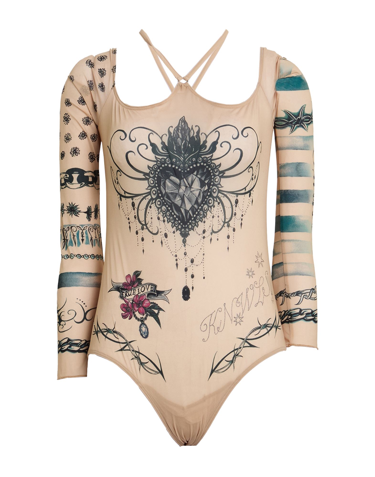 JEAN PAUL GAULTIER x KNWLS Bodysuit Damen Beige von JEAN PAUL GAULTIER x KNWLS