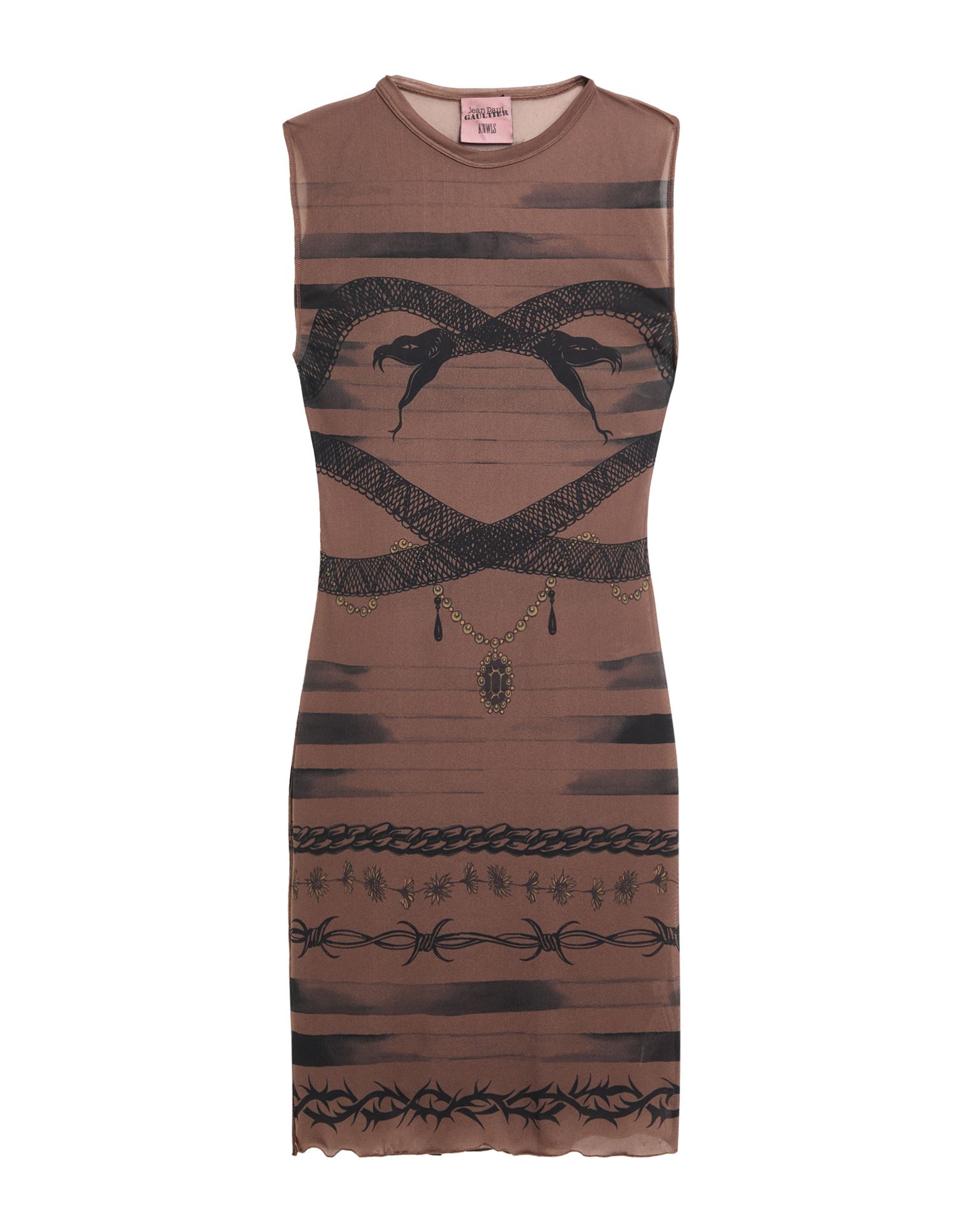 JEAN PAUL GAULTIER x KNWLS Mini-kleid Damen Braun JEAN PAUL GAULTIER x KNWLS Mini-kleid Damen Braun von JEAN PAUL GAULTIER x KNWLS