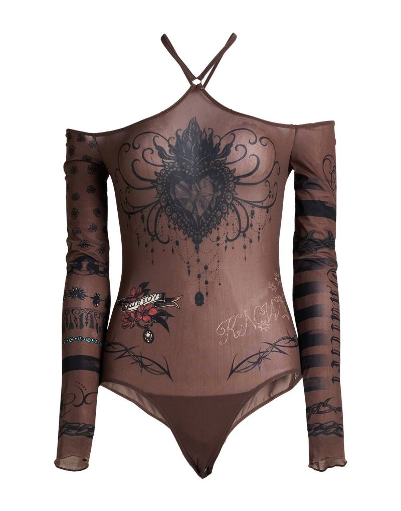 JEAN PAUL GAULTIER Bodysuit Damen Schokobraun von JEAN PAUL GAULTIER