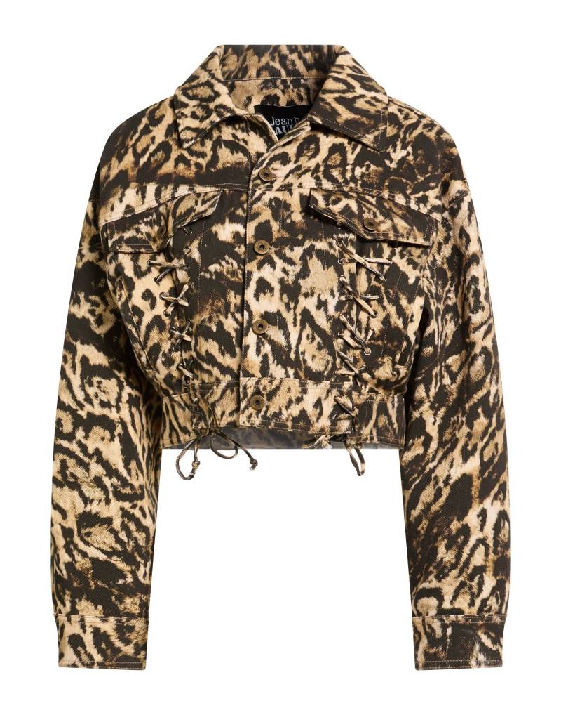 JEAN PAUL GAULTIER Jeansjacke/-mantel Damen Beige von JEAN PAUL GAULTIER