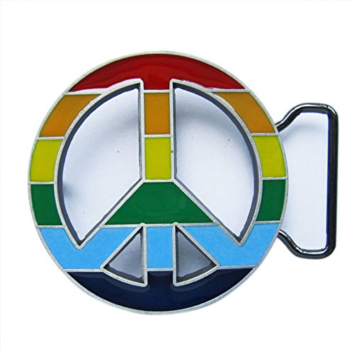 JEAN'S FRIEND New Vintage Peace Sign Rainbow Flag Belt Buckle Gürtelschnallen von JEAN'S FRIEND