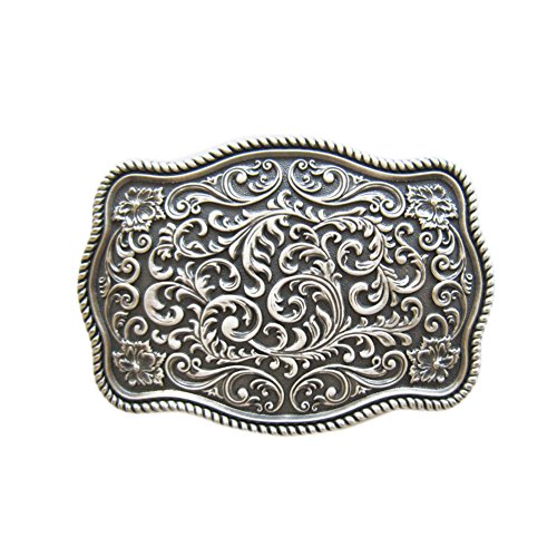 JEAN'S FRIEND New Vintage Silver Plated Southwest Flower Pattern Belt Buckle Gürtelschnallen von JEAN'S FRIEND