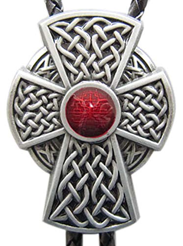 JEAN'S FRIEND Red Enamel Vintage Celtic Cross Knot Bolo Tie US Stock von JEAN'S FRIEND