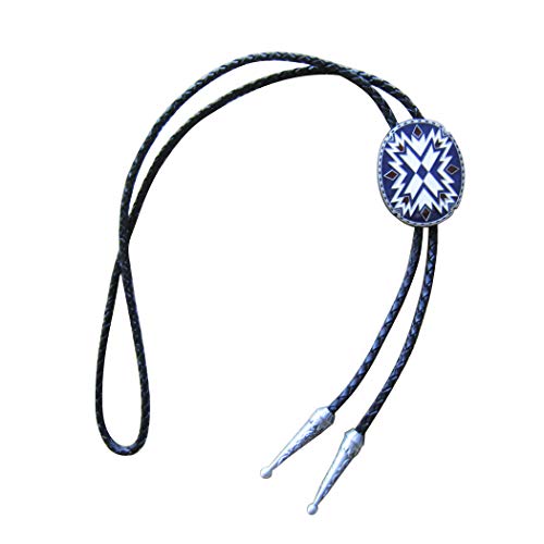 Jean's Friend American Southwest Pattern Totem Oval Wedding Bolo Tie US Stock von JEAN'S FRIEND
