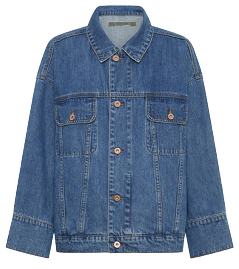 JEANERICA Herren Jeansjacke im Vintage-Stil Übergangs-Jacke Baumwoll-Jacke Oversized Blau von JEANERICA