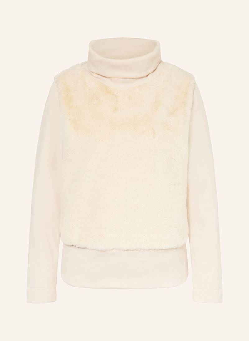 Jeanne Baret Sweatshirt Camelia Im Materialmix beige von JEANNE BARET