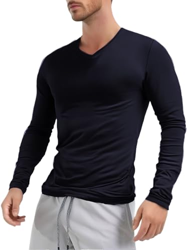 JEATHA Herren Unterhemd Langarm Slim T-Shirt Thermounterhemd Freizeithemd Muskelshirt Thermounterwäsche Männer Pulli Sweatshirt Schwarz B XL JEATHA Herren Unterhemd Langarm Slim T-Shirt Thermounterhemd Freizeithemd Muskelshirt Thermounterwäsche Männer Pulli Sweatshirt Schwarz B XL von JEATHA
